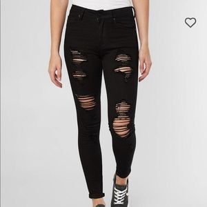 High rise skinny jeans